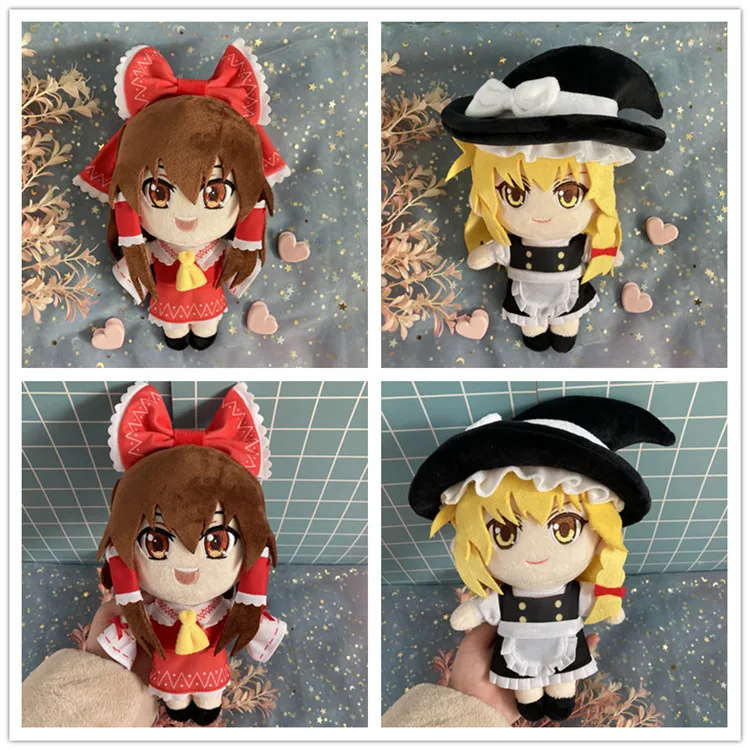 Милые плюшевые набивные куклы из аниме Проект Touhou Kirisame Marisa Hakurei Reimu 20 см игрушка