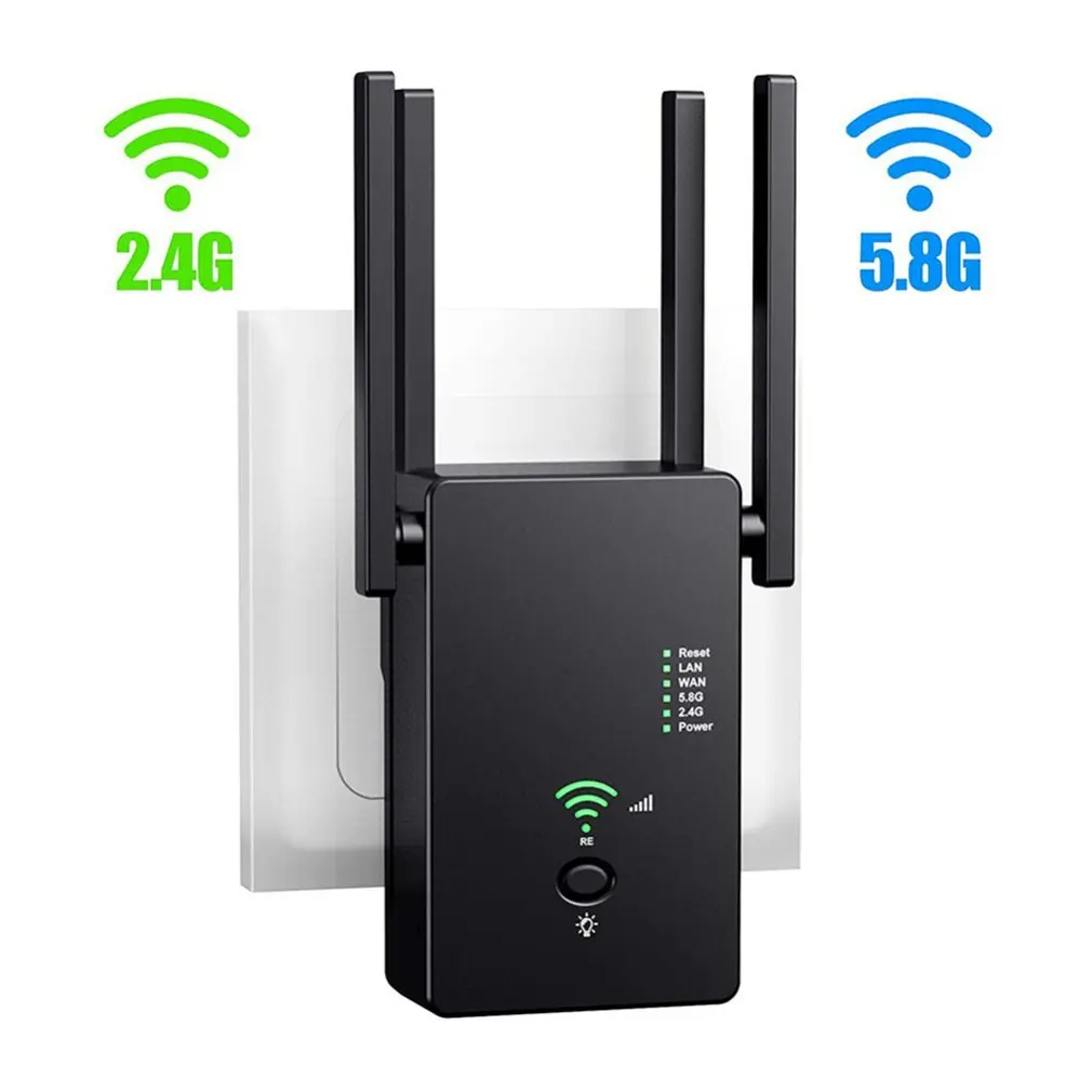 

1200Mbps Mini Gigabit Wifi Router Dual Band 2.4GHz&5.8GHz Wifi Repeater Signal Booster Powerline adapter Extender Wireless AP