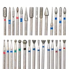 Алмазные перевернутые насадки для маникюра Dmoley конический резак, 29 типов, электрические аксессуары для сверления ногтей, художественные инструменты для ногтей