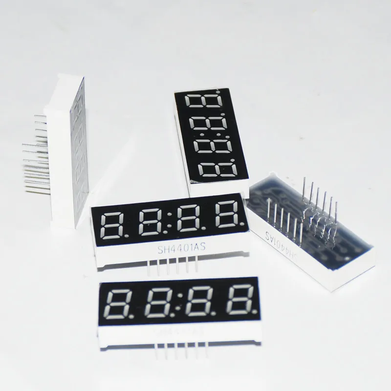 5 шт. LED 7 сегментный дисплей 0,4 дюймов семь 7 сегментов часы дисплей 4 цифры 0," Красный 7-сегментный светодиодный дисплей общий катод