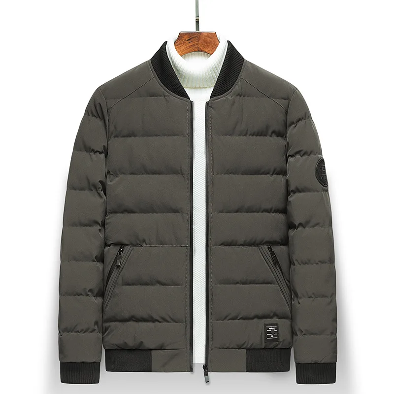 Куртка мужская зимняя с искусственным пухом парка брендовая теплая Повседневная