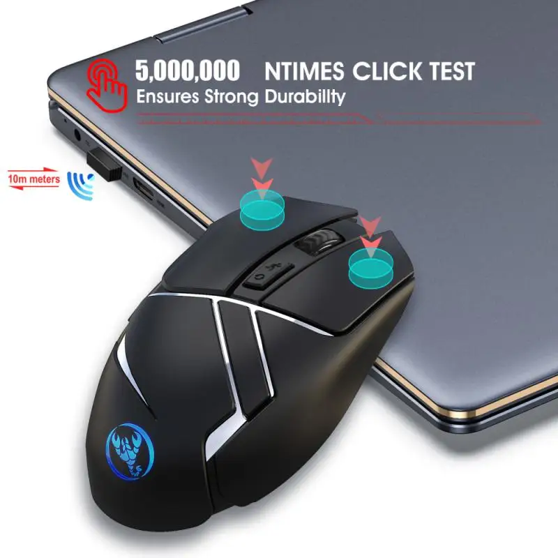 

1 Pcs USB Rechargeable Wireless Mouse 2400DPI Optical Computer Mouse 2.4GHz Ergonomic Mice For Laptop PC Mouse Dropshipping