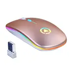 Модная игровая мышь со светодиодной подсветкой, перезаряжаемая Беспроводная Бесшумная мышь, USB мышь, эргономичная оптическая Настольная компьютерная мышь для ПК, ноутбука