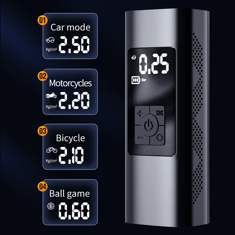 Comprar Bomba De Aire Portátil Con Cable, Compresor De Aire, Inflador De Neumáticos Para Coches, Bicicletas Y Exteriores, 150PSI