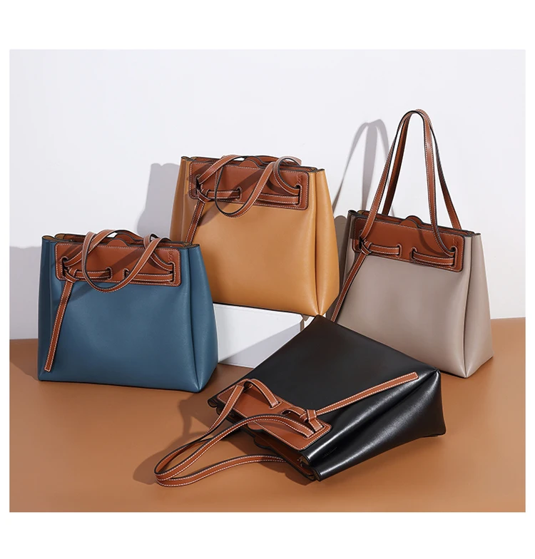 

Women's Bucket Bag Bag 2020 Summer New Korean Casual Large-Capacity Contrasting Color Shoulder Bag Ins All-match Messenger Bag