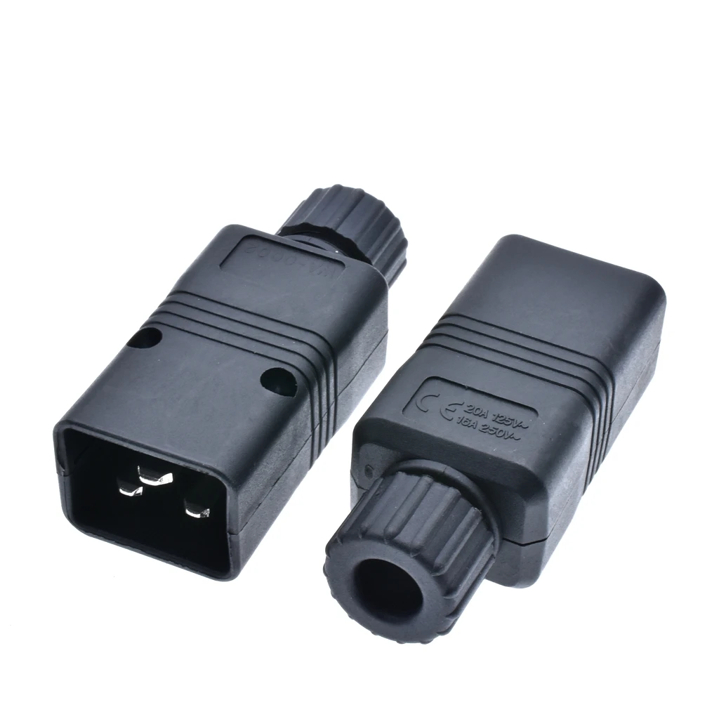 Мужские и женские 16A 250V CE Медь IEC320 C19 C20 БРП розетка по UPS Мощность розетки