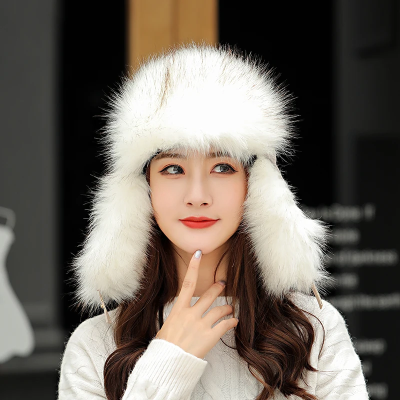 New Arrival Leather Cap Elder Men's Winter Sheepskin Hat Father Thick Warm Ear Protection Hat Male Warm Cap New Year Gift B-7138