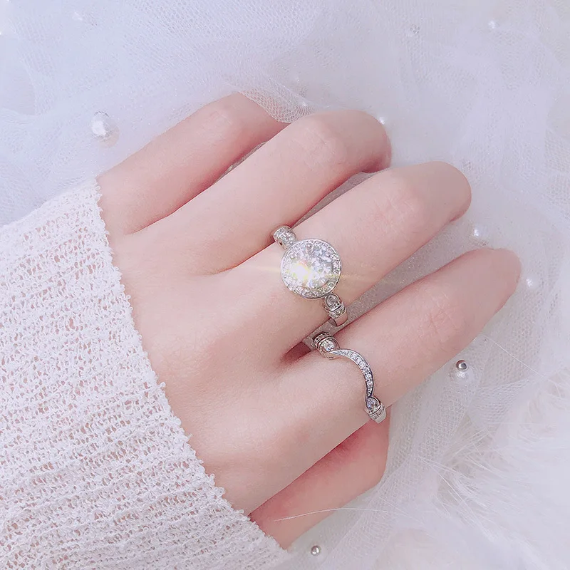 2 шт./компл. Классический Щит инкрустированный Круглый Высокое качество Циркон