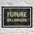 Мотивирующая Настенная картина будущего миллиардера, печать долларов, Картина на холсте в скандинавском стиле, декор денег, плакат, картины для гостиной