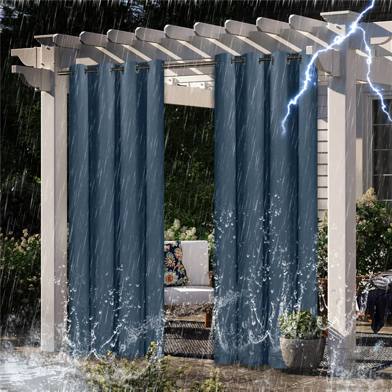 

1Pc Waterproof Pergola Outdoor Curtain for Garden Patio Full Blackout Curtains Bedroom Living Room Bath room Panel Drape