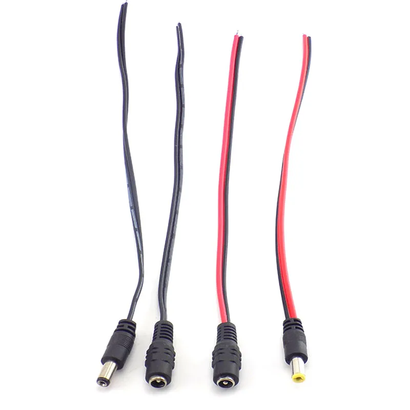 

DC Мощность мужской женский кабель 12V Plug провод постоянного тока адаптер Коннектор для CCTV Камера Светодиодные ленты светильник 5,5*2,1 мм