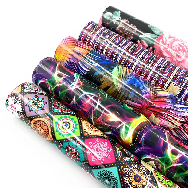 1 лист виниловый термотрансферный цветок в этническом стиле для изготовления