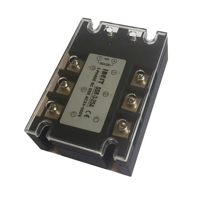 

100A Single Phase AC DC Solid State Relay SSR-100A DC5V/3-32V Control AC220V/380V/480V Replace Crydom SSR CE Approved (IBEST)