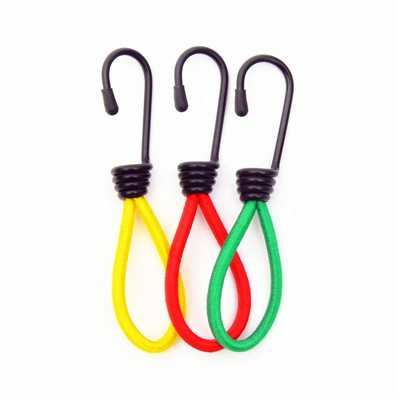 

6 pieces outdoor tent elastic rope elastic rope buckle awning rope nail fixed binding rope multifunctional camping accessories.