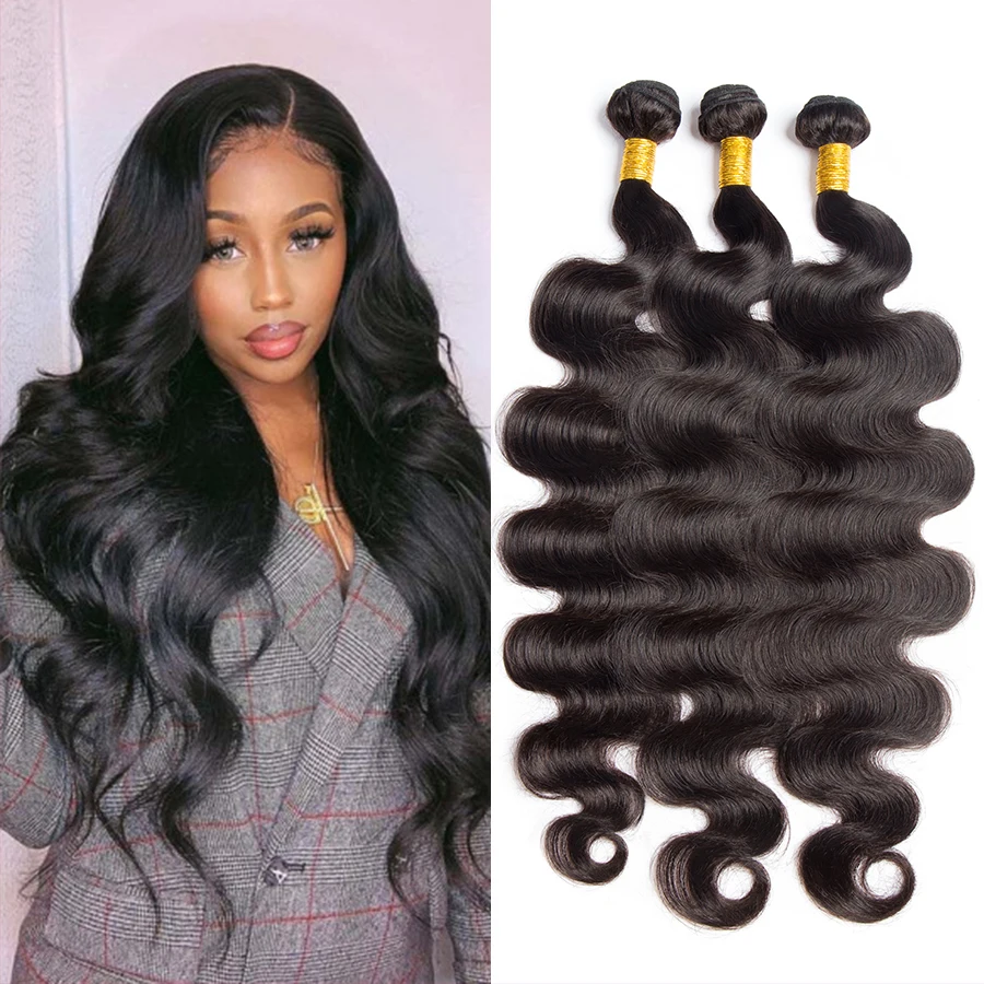 Дева 30 дюймов бразильские волнистые человеческие волосы пучки 100% Реми