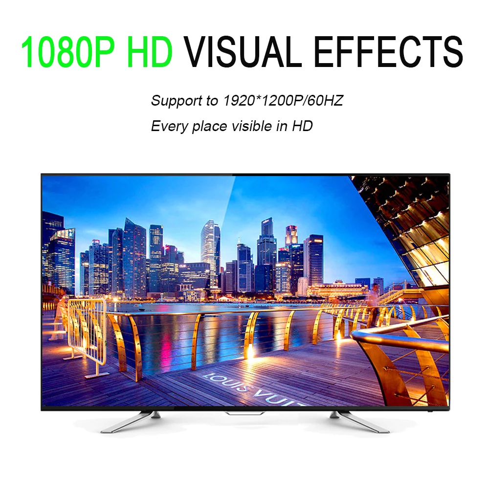 Новый адаптер HDMI совместимый с VGA переходник папа в мама 1080P аудиокабелем для ПК