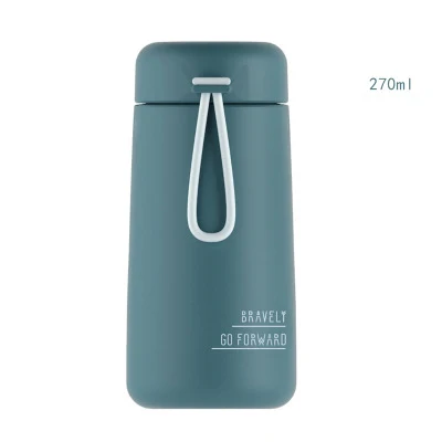 blue 270 мл модный портативный термос из нержавеющей стали, Вакуумная чашка для детей, мини-бутылка для воды, колба для кофе, чая, кружки - Цвет: blue