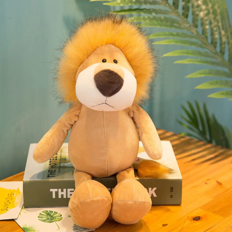 

25cm Forest Animals Stuffed Plush Doll Toys Kids Giraffe Elephant Monkey Lion Tiger Animal Children Birthday GiftsPLH