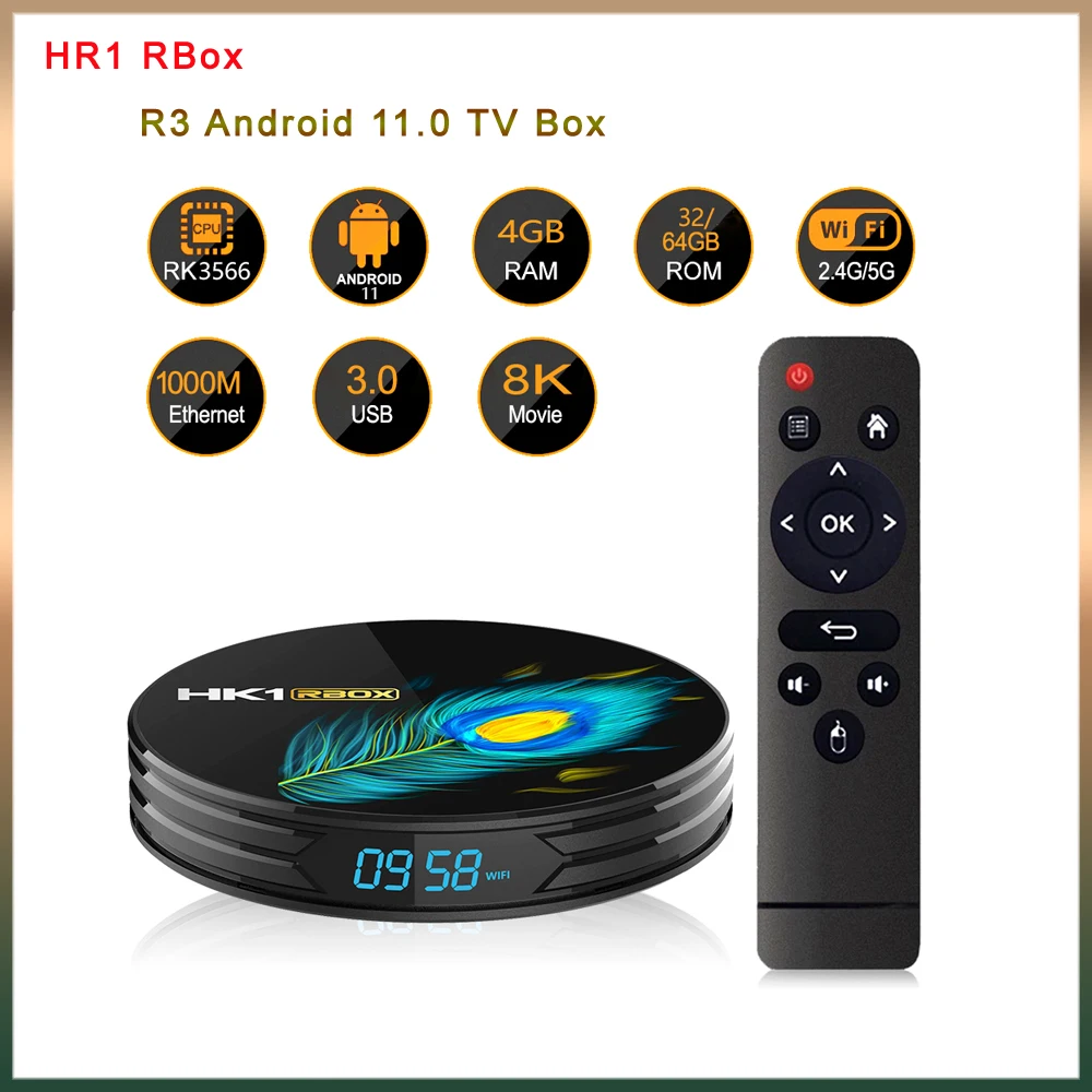

Высокое качество RK3566 Smart Android TV Box 8GB DDR4 Android11.0 Dual Wifi Set Top Box HK1 медиаплеер