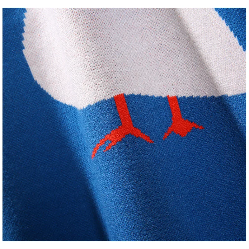 Женский трикотажный жаккардовый свитер с вышивкой на осень/зиму | Женская одежда