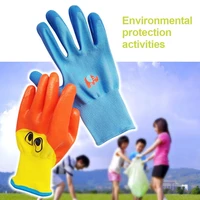 kids children protective gloves durable waterproof garden gloves anti bite cut collect seashells protector planting work gadget