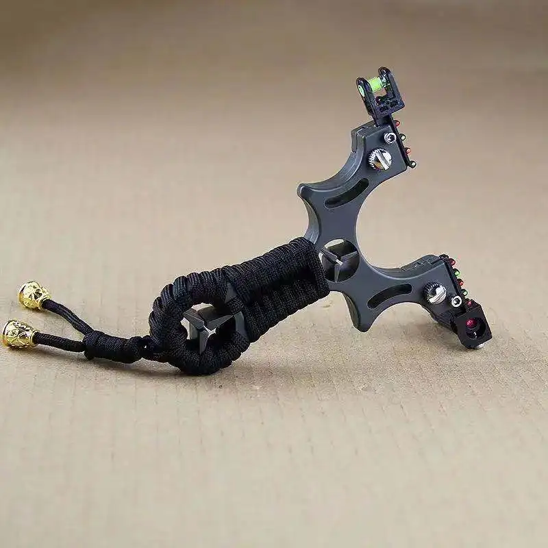 

High Precision Resin Laser New 2021 Fast Compression Outdoor Hunting Flat Rubber Band Clip Slingshot Competitive Slingshot Toy