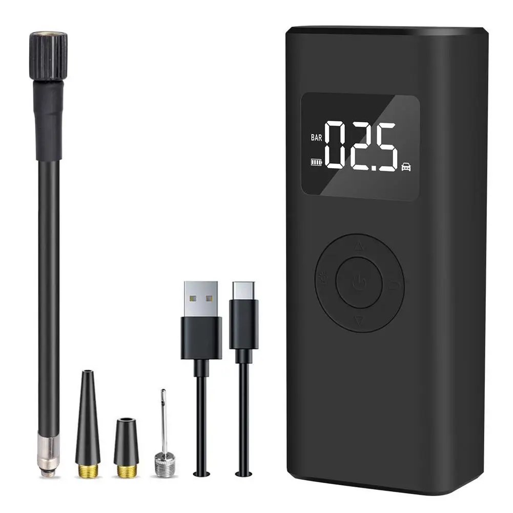 handheld cordless car tire inflator pump portable emergency phone power bank led lighting car accessories for tyre ball free global shipping