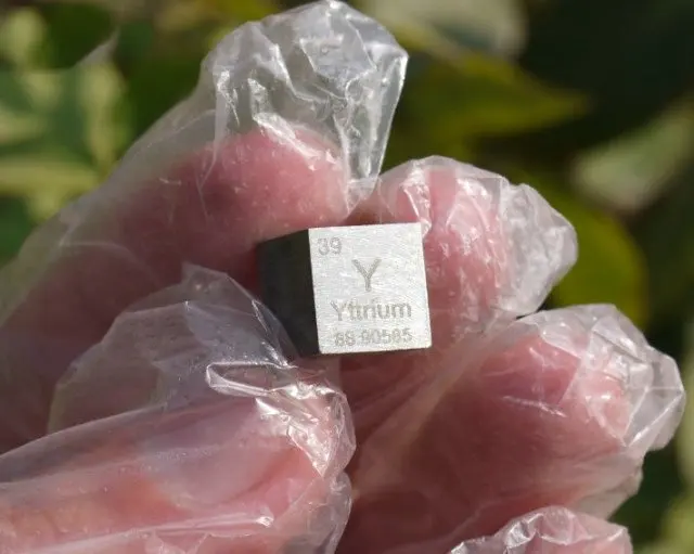 Y Yttrium кубик монета большой объем высокая чистый 99.96% периодически Таблица