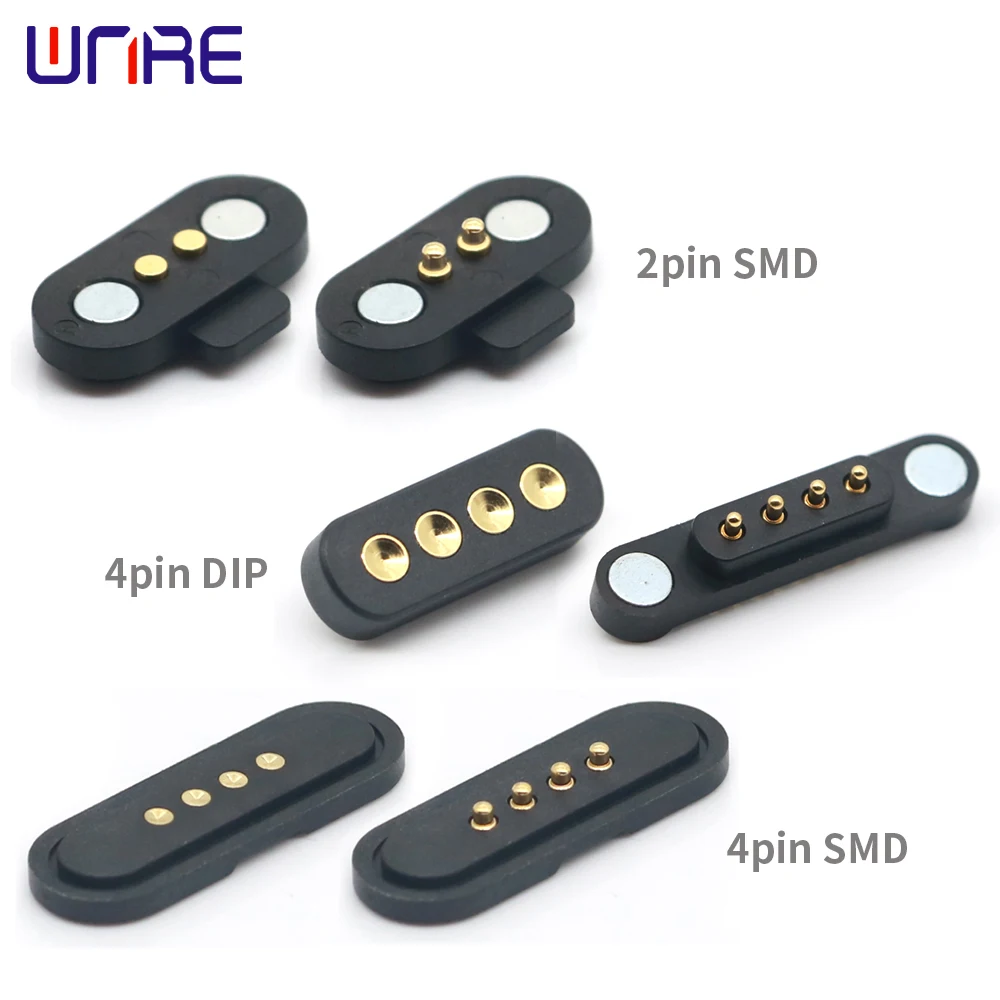 1/2 Pcs 2A Magnetic Pogo Pin Connector 2/4 Positions Pitch 2.5/2.6 MM Spring Loaded Pogopin Male Female Contact Strip | Обустройство