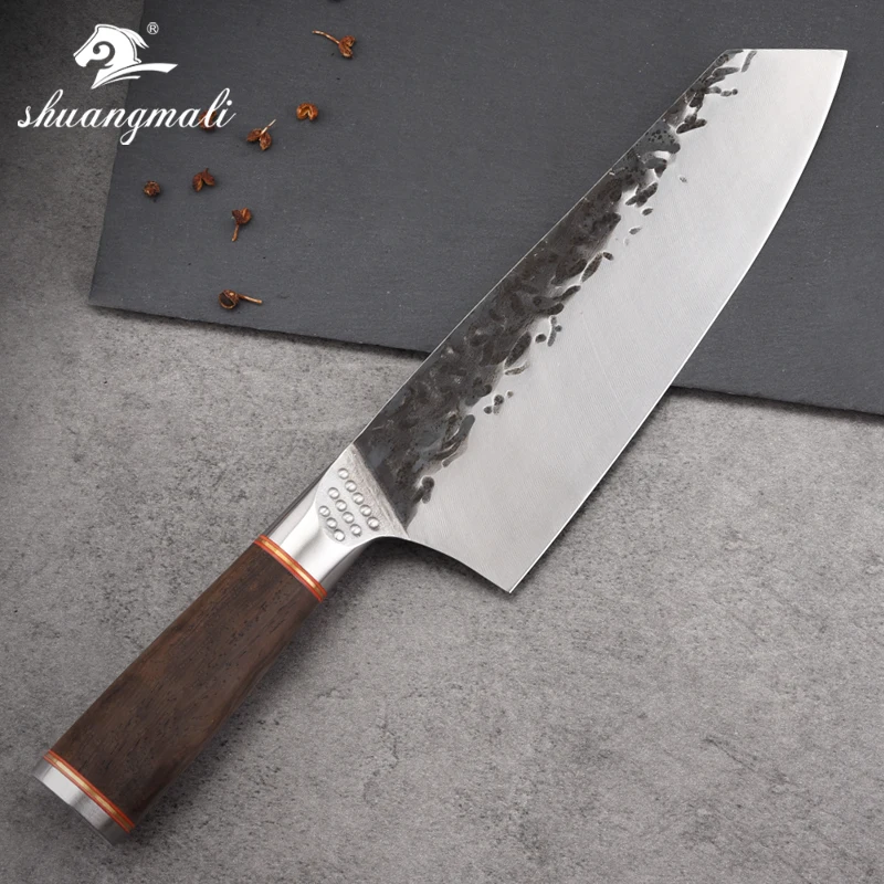 Нож мясника 7 дюймов кованый резец из углеродистой стали универсальные шеф ножи
