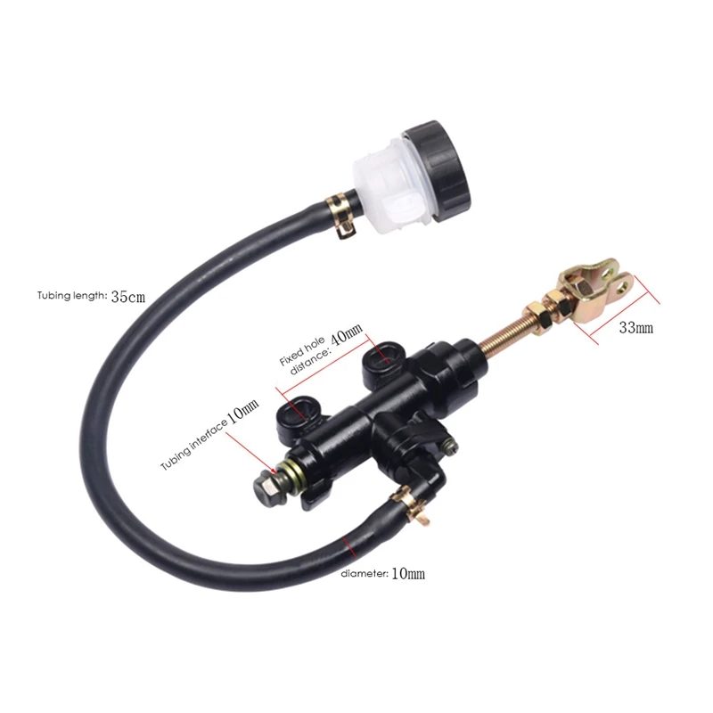 

40MM CNC Rear Foot Brake Master Cylinder Pump Quad ATV Hydraulic With Reservoir for Pit Dirt Bikes Motorcycle