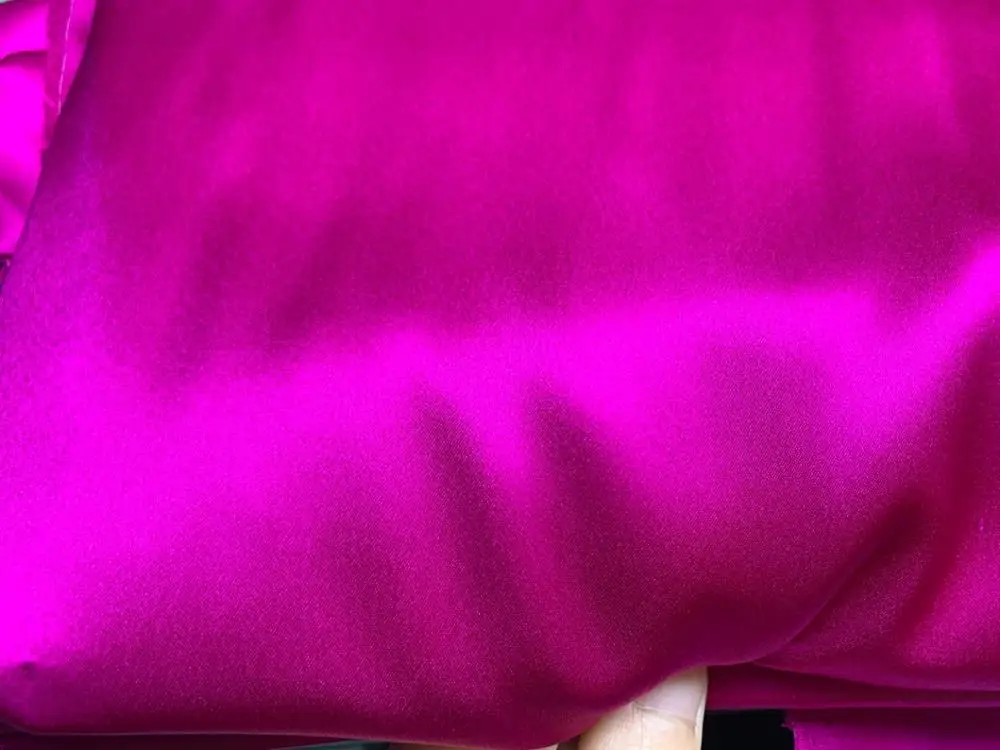 Color no. 25-48, sold by lot(6 meters/lot), 19mm, 100% silk Charmeuse fabric, pure color