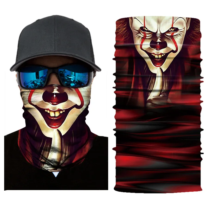 Harley Quinn Joker Sun Windproof Seamless Magic Scarf Skull Bicycle Headwear Neck Gaiter Bandanas Hiking Cycling Mask |
