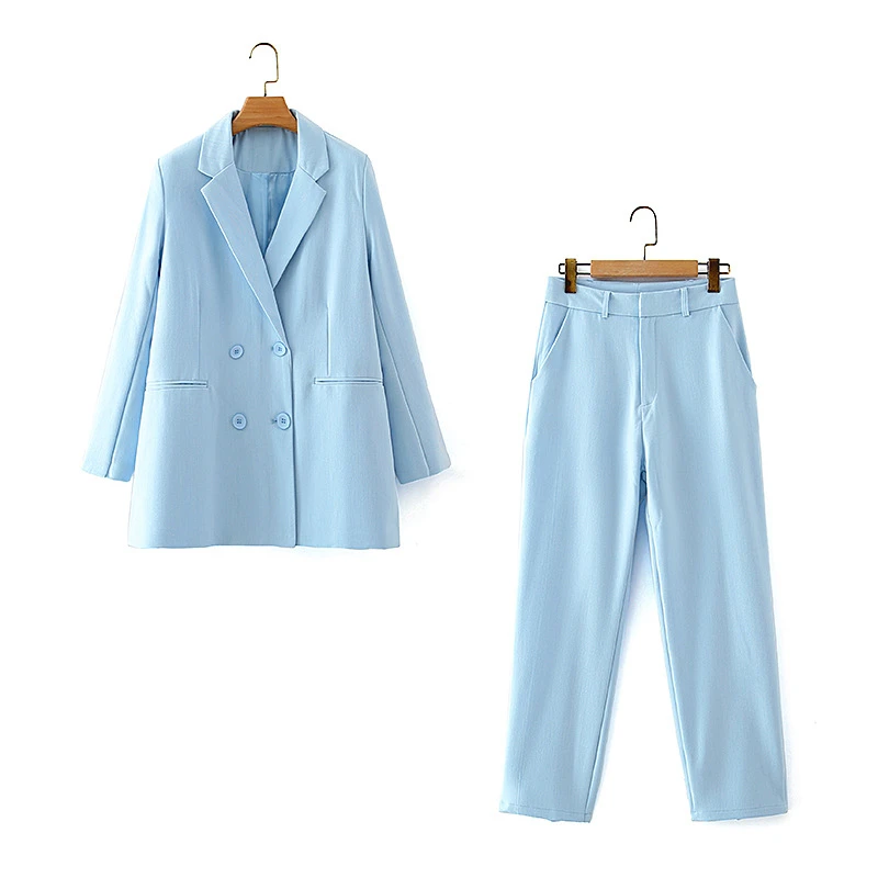 

Women's suits new women's blazer set female casual suit 2 piece set blazer and pants high quality office lady female pants suits