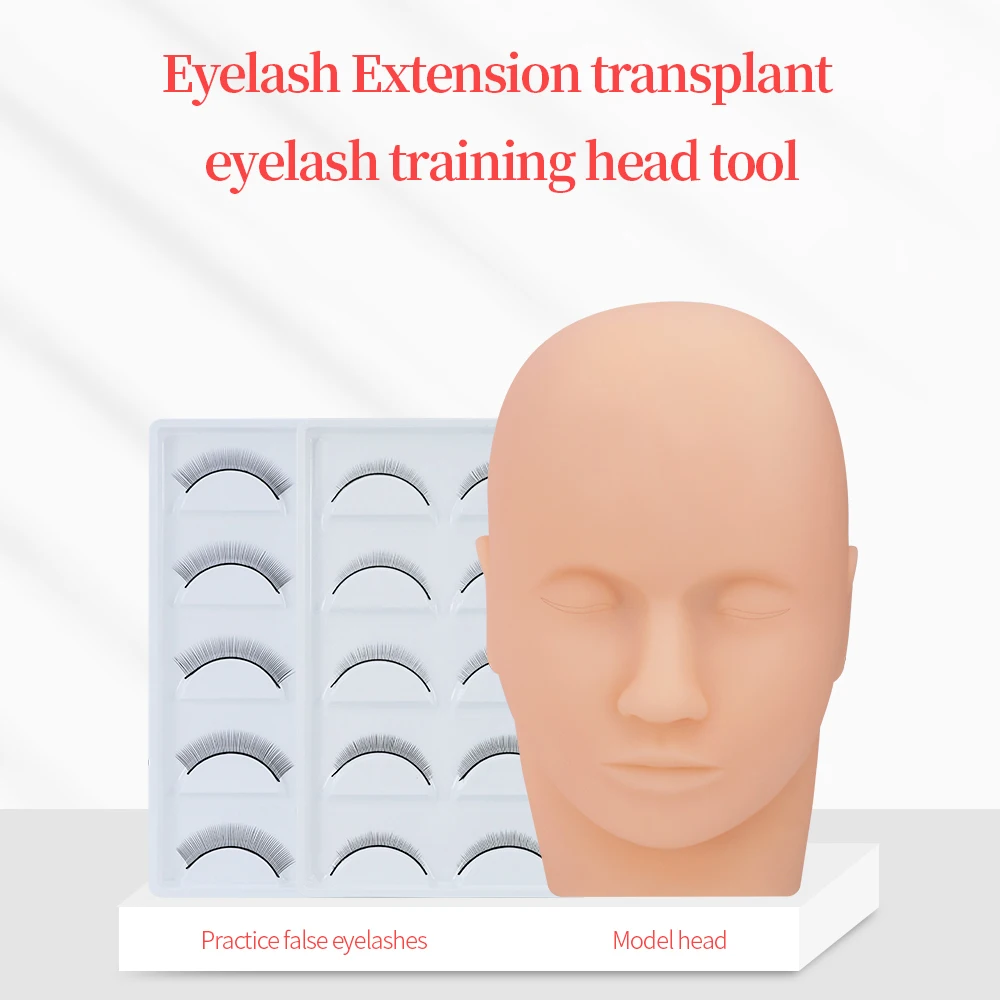 Силиконовый манекен для практики накладных ресниц набор обучения манекена