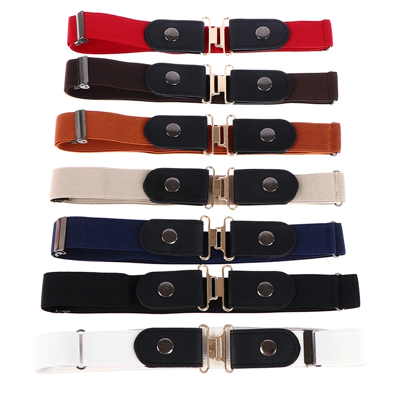 

1 шт. Ремни для wo Для мужчин с застежкой и пряжкой Бесплатная талии джинсовые штаны DressNo пряжки стрейч с эластичной резинкой на талии, пояс дл...