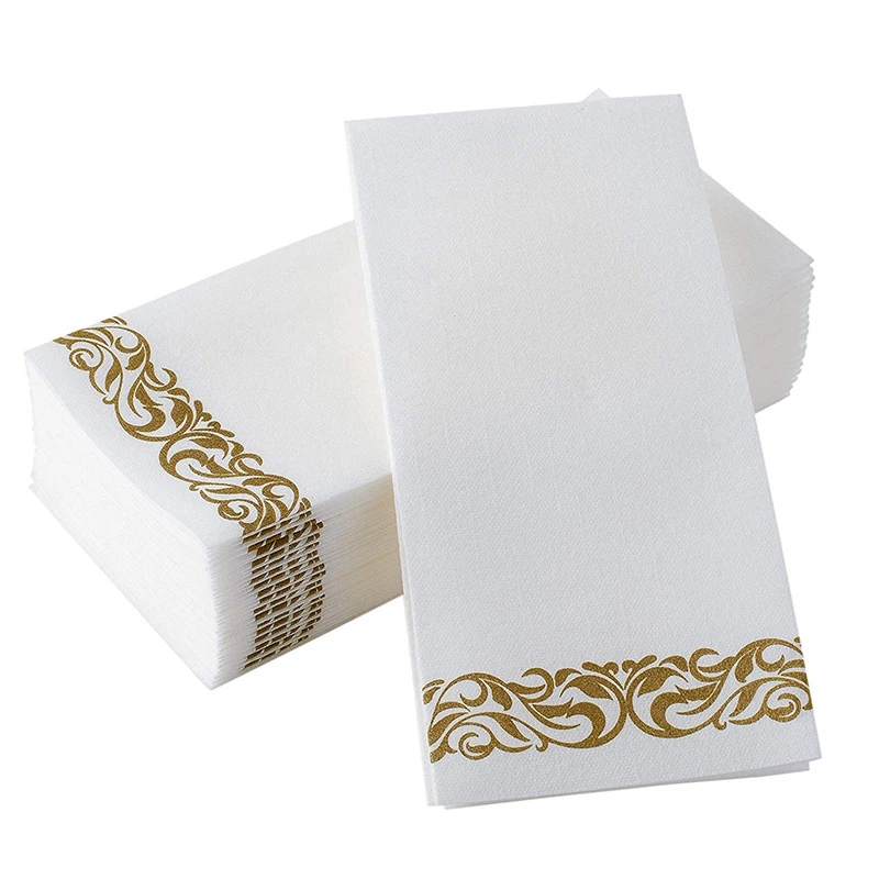 100 шт одноразовые полотенца для рук бумажные салфетки ванной Свадебные вечерние