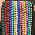 Круглые Бусины Из Черной Лавы, гематит, 15 дюймов, 4, 6, 8, 10 мм