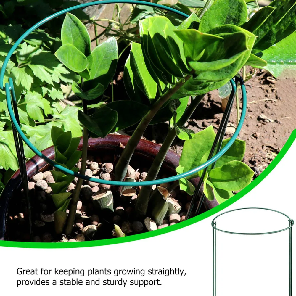 

4pcs Potted Flower Support Frame Semicircular Plant Support Frame (Green)