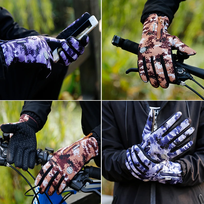 Зимние теплые велосипедные перчатки Kyncilor водонепроницаемые с закрытыми