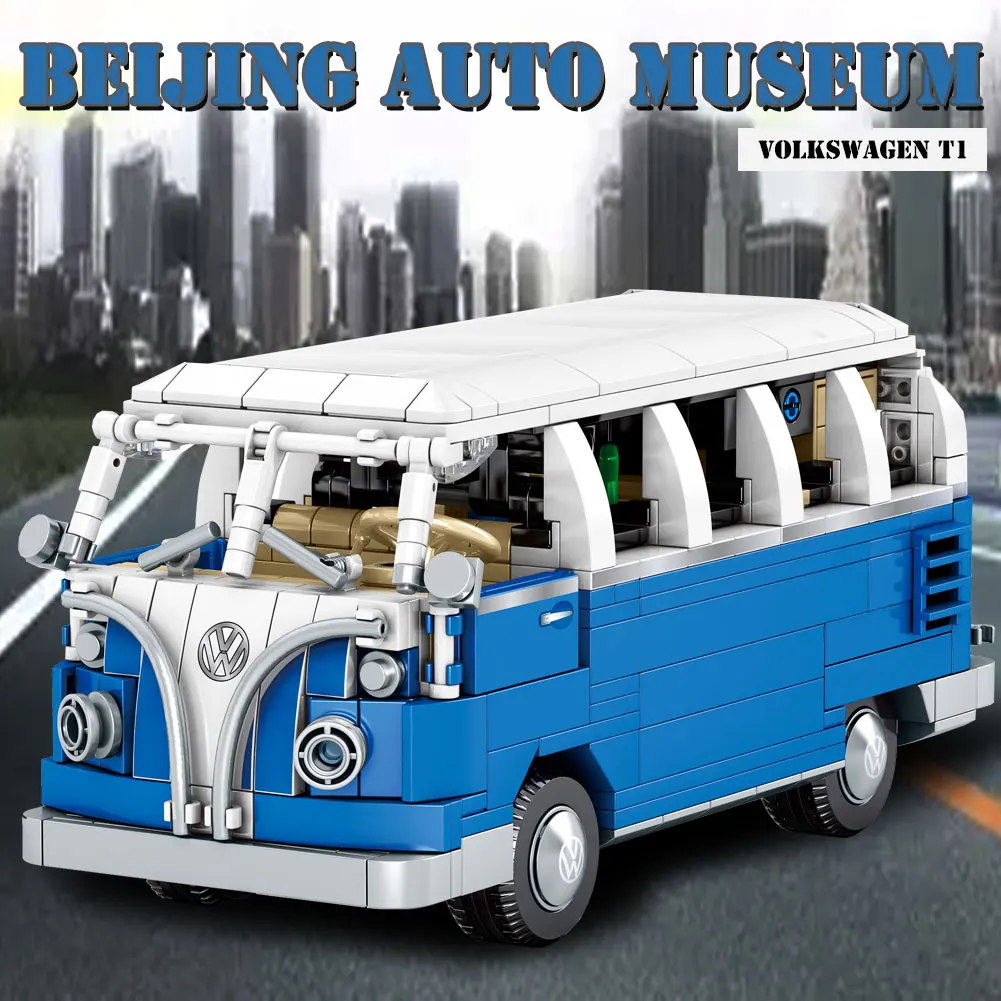 

BZDA Car Beijing Auto Museum Cars Building Blocks City bus Car Camper Model Bricks Educational Toys For Children's Gifts