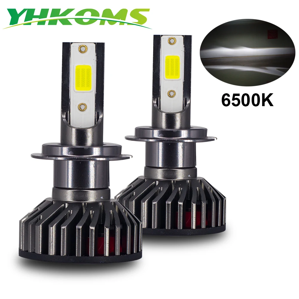 Автомобильная фара YHKOMS светодиодный фонарь H1 H8 H9 H11 9005 9006 HB3 HB4 H4 H7 3000K 4300K 5000K 6500K 8000K