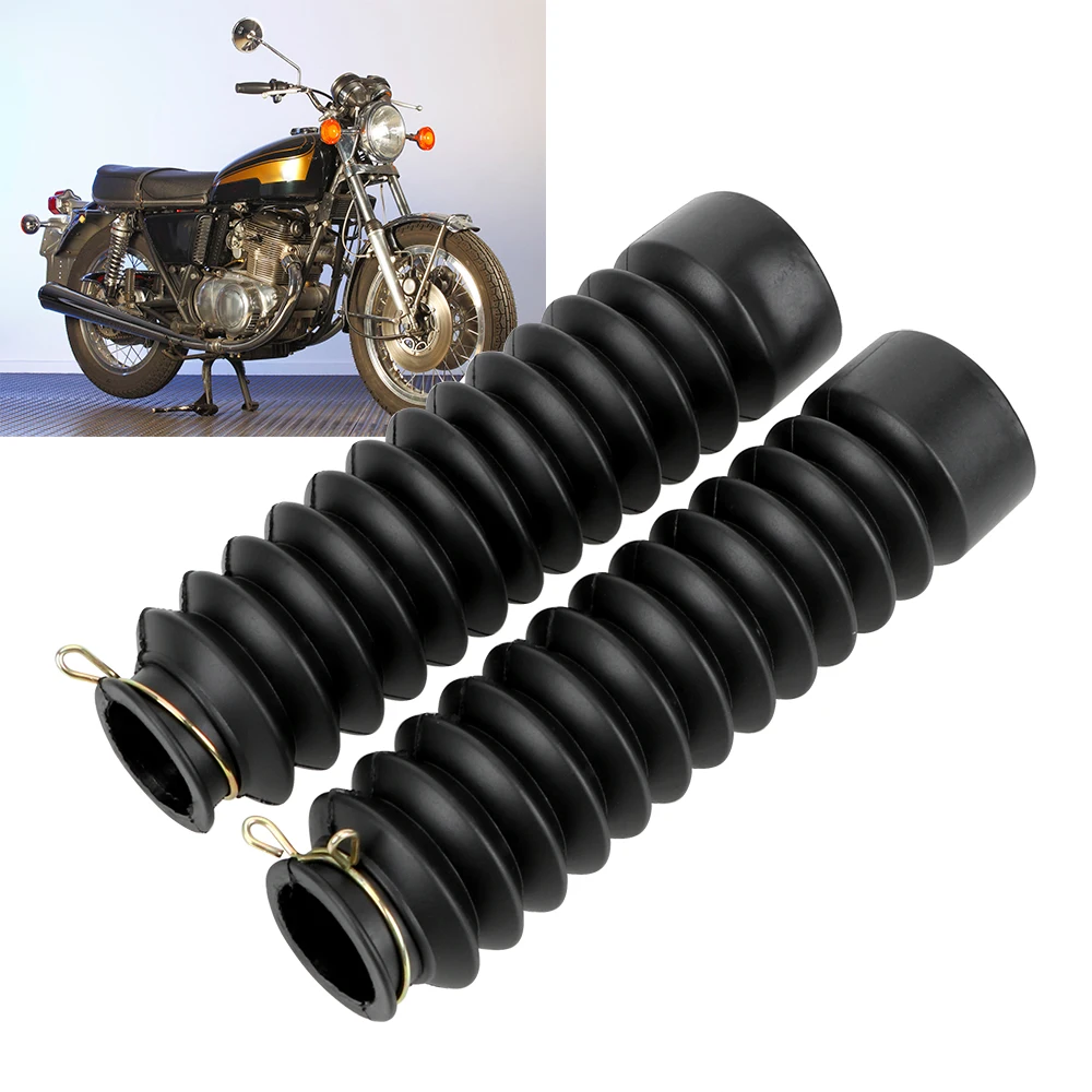 

2Pcs Front Fork Shock Absorber Dust Cover Gaiters Gators Boots Rubber Motorcycle Dust Proof Sleeve Protector Damping Universal