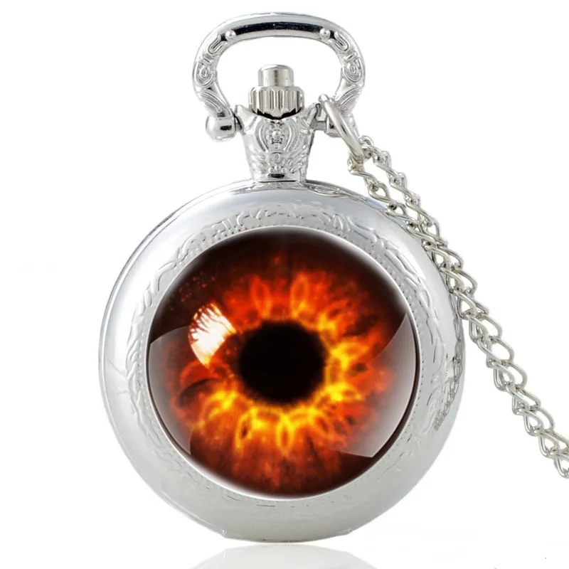 Классический дизайн Dragon Eye черные винтажные кварцевые карманные часы для мужчин