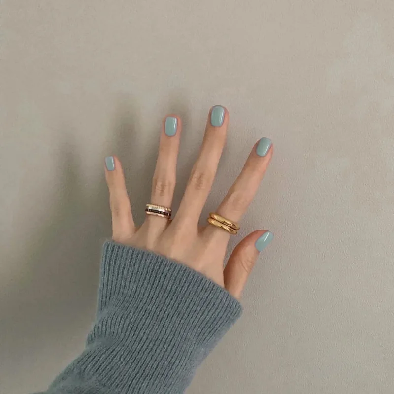 

24PCS Fake Black Nails Press On Nails Overhead With Sticker Short And Long Shape Cute Nail Art Tools For Manicure DN01