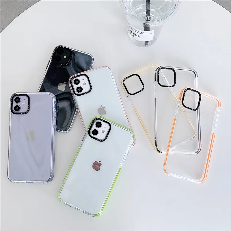 Модный Цветной Прозрачный чехол для телефона iphone 11 Pro Max 7 8 plus X XR XS SE 2 задняя крышка