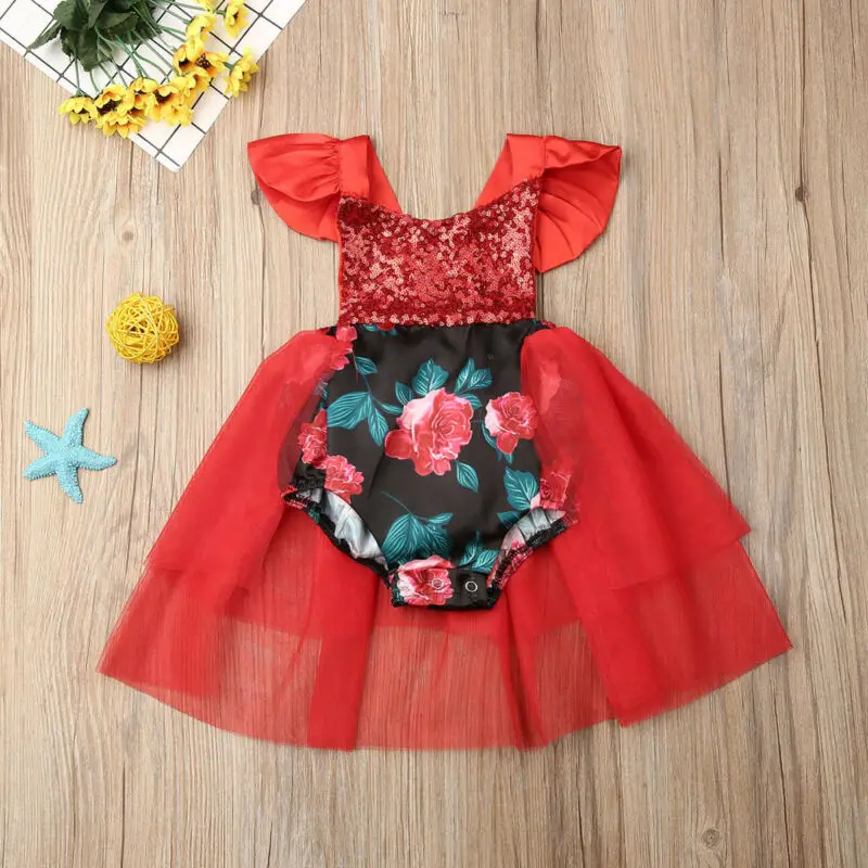 Детское платье принцессы без рукавов для маленьких девочек от 0 до 24 месяцев