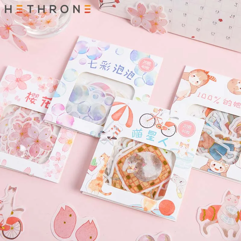 Наклейка hetron 40 шт./коркор. с рисунком милой маленькой девочки и улыбкой наклейка