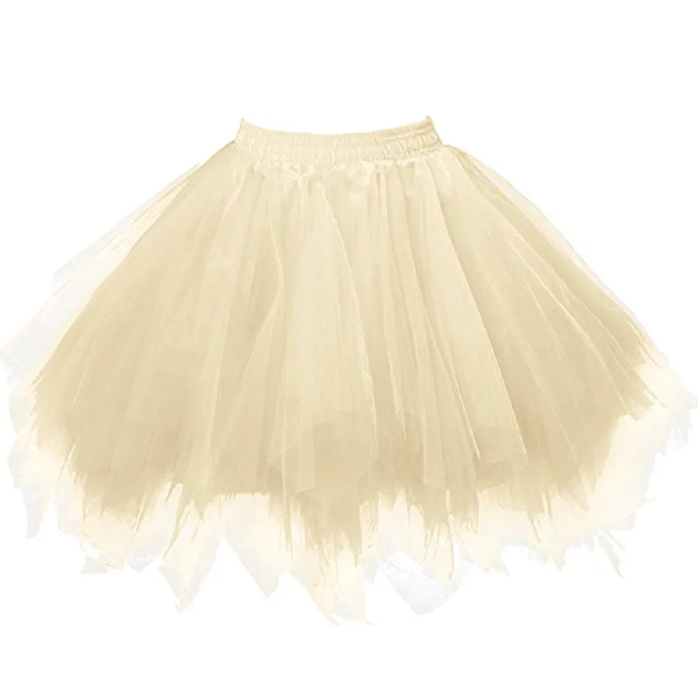 

Women Skirt Summer Vintage Kawaii Puffy Tulle Skirts Multicolor Sweet Cute Skirt Adult Tutu Dance Ball Gown Party Mini Skirt