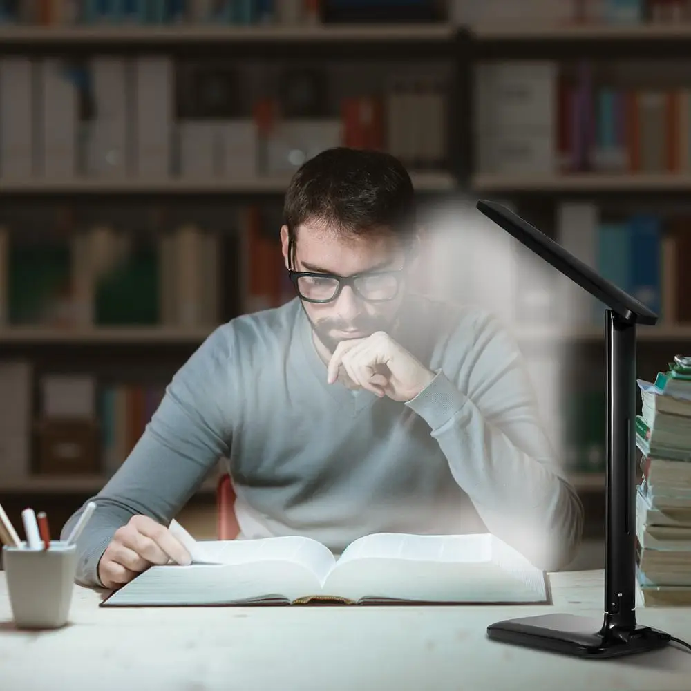 Офисная настольная лампа Mpow с регулируемой яркостью и 42 светодиодный